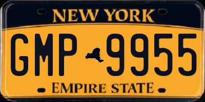 NY license plate GMP9955