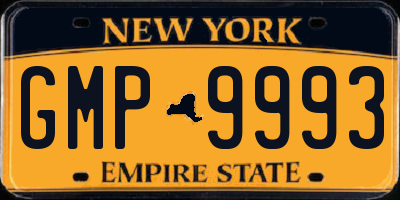 NY license plate GMP9993