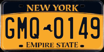 NY license plate GMQ0149