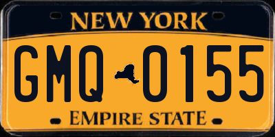 NY license plate GMQ0155