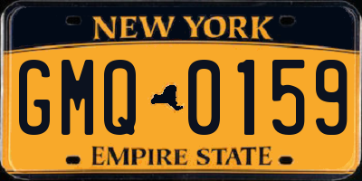 NY license plate GMQ0159