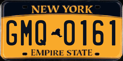 NY license plate GMQ0161