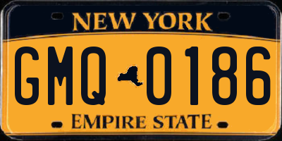 NY license plate GMQ0186