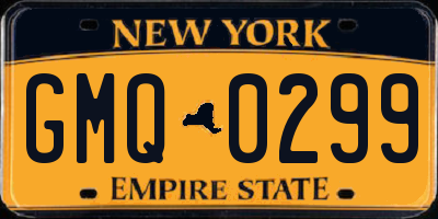 NY license plate GMQ0299