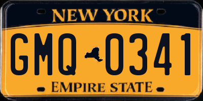 NY license plate GMQ0341