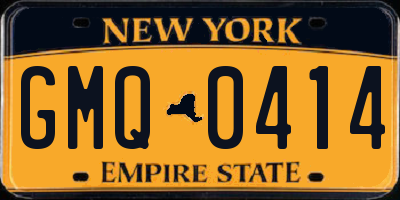 NY license plate GMQ0414
