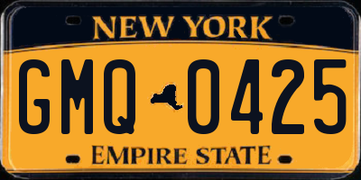 NY license plate GMQ0425