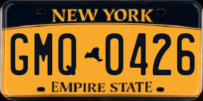 NY license plate GMQ0426