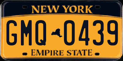NY license plate GMQ0439