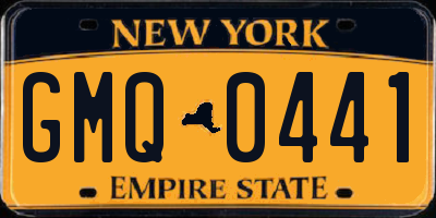 NY license plate GMQ0441