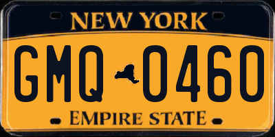 NY license plate GMQ0460
