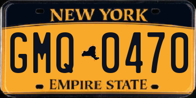 NY license plate GMQ0470
