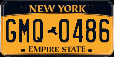 NY license plate GMQ0486