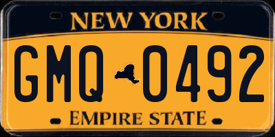 NY license plate GMQ0492