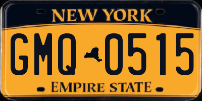 NY license plate GMQ0515