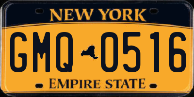 NY license plate GMQ0516