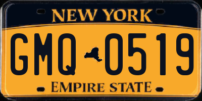 NY license plate GMQ0519