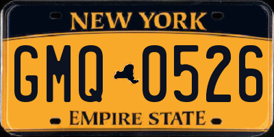 NY license plate GMQ0526