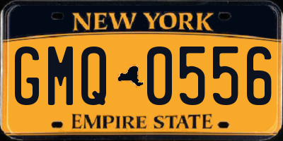 NY license plate GMQ0556