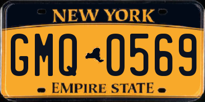 NY license plate GMQ0569