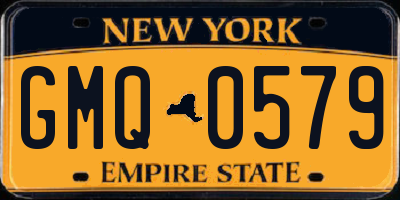 NY license plate GMQ0579