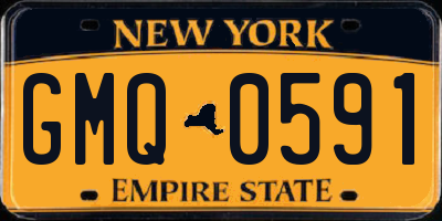 NY license plate GMQ0591
