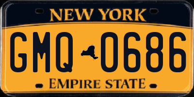 NY license plate GMQ0686