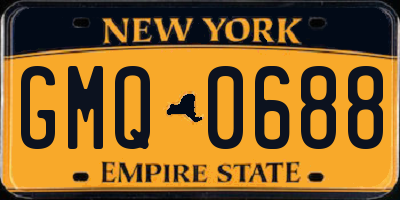NY license plate GMQ0688