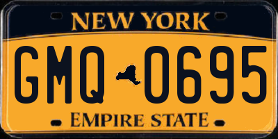 NY license plate GMQ0695