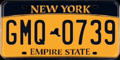NY license plate GMQ0739