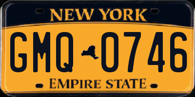 NY license plate GMQ0746