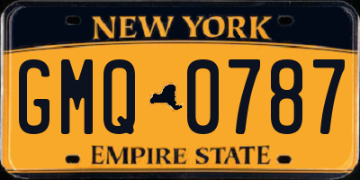NY license plate GMQ0787