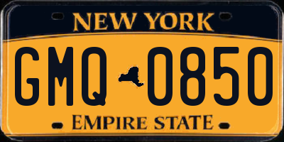 NY license plate GMQ0850