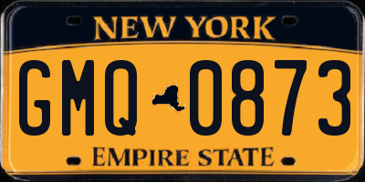 NY license plate GMQ0873