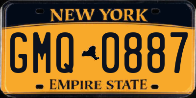 NY license plate GMQ0887