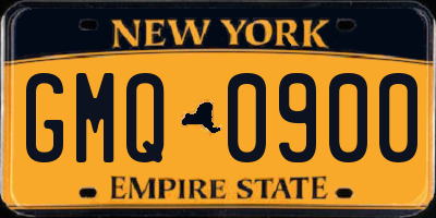 NY license plate GMQ0900