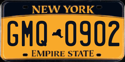 NY license plate GMQ0902