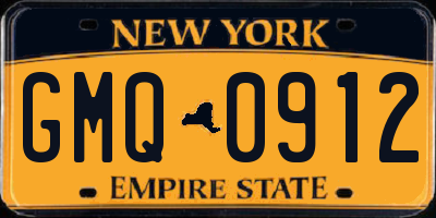 NY license plate GMQ0912