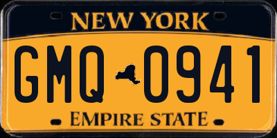 NY license plate GMQ0941