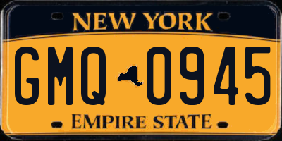 NY license plate GMQ0945