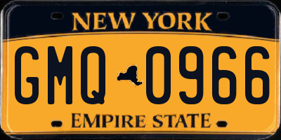 NY license plate GMQ0966
