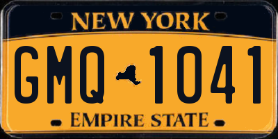 NY license plate GMQ1041