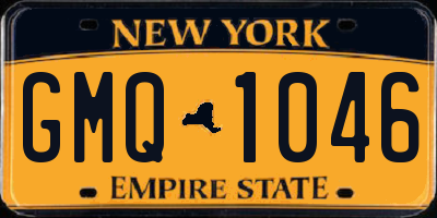 NY license plate GMQ1046