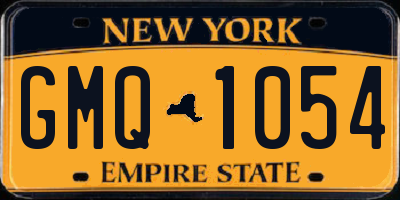 NY license plate GMQ1054