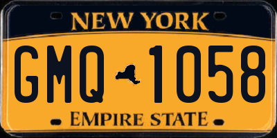 NY license plate GMQ1058