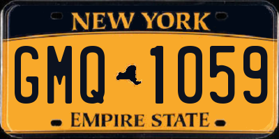 NY license plate GMQ1059