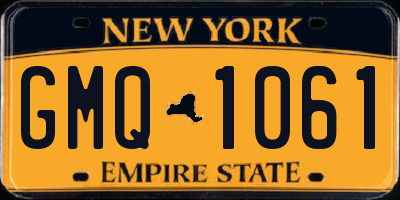 NY license plate GMQ1061