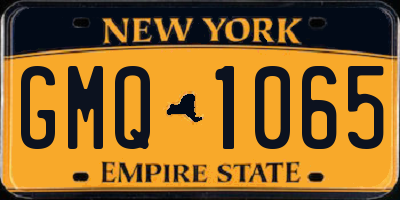 NY license plate GMQ1065