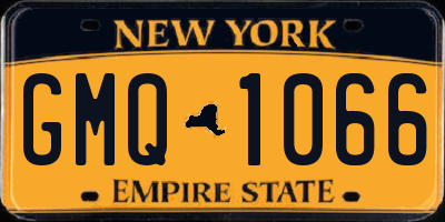 NY license plate GMQ1066