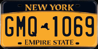NY license plate GMQ1069